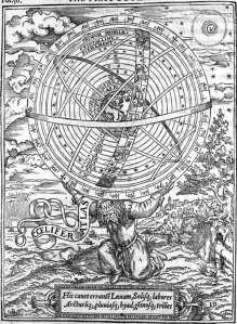 Artists' concept of the movement of the sun and planets, circa 1500.
